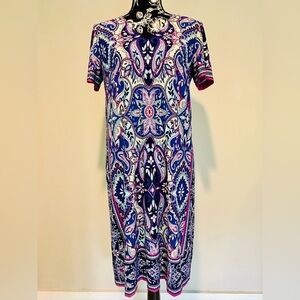 London Times fun 60’s vintage style paisley print dress